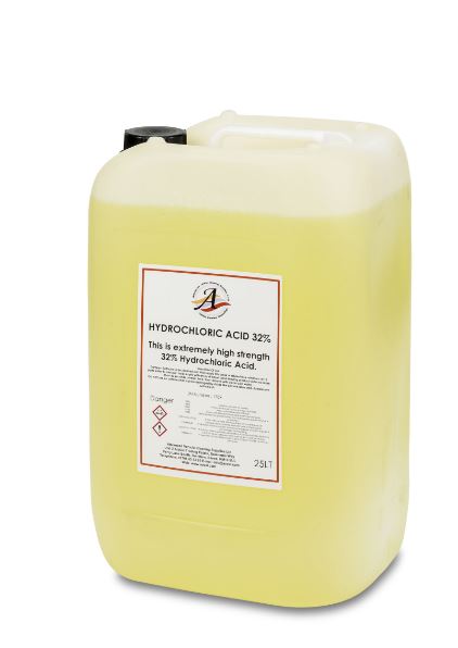 Hydrochloric Acid 32 % Being Used For Brick Cleaning